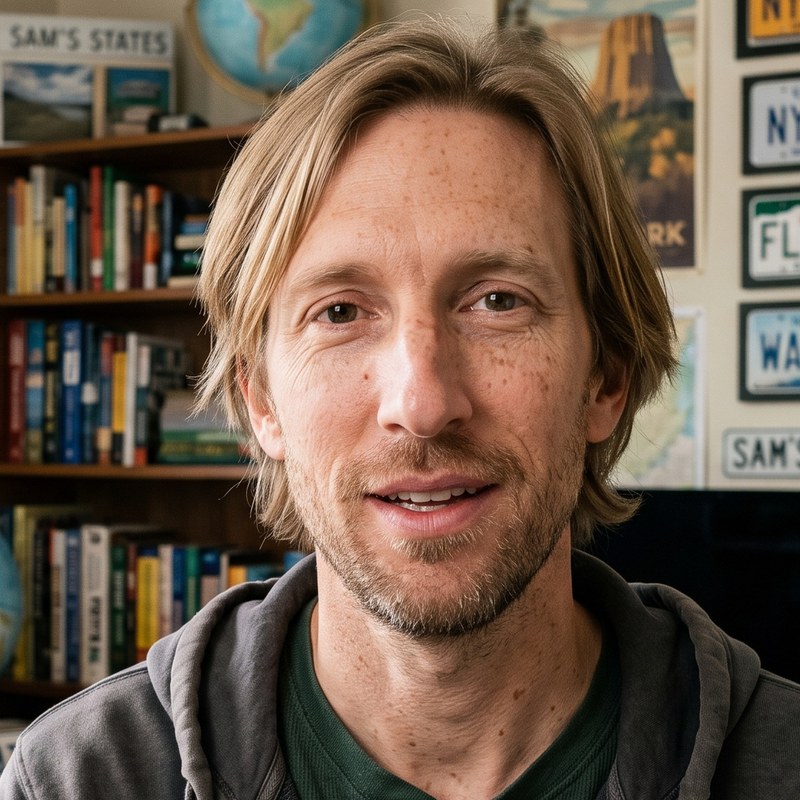 Portrait of Sam the State Guy